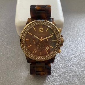 Gold and Tortoise Shell Michael Kors watch
